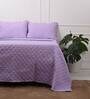 Lavender Solid 1000 TC Cotton King Sized Bed Sheets with 2 Pillow Covers