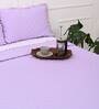Lavender Solid 1000 TC Cotton King Sized Bed Sheets with 2 Pillow Covers