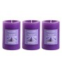 Lavender Aroma Set Of 3 Purple Wax Scented Candles