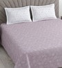 Lavender Floral 400 TC Cotton Superking Size Flat Bedsheet With 2 Pillow Covers