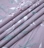 Lavender Floral 400 TC Cotton Superking Size Flat Bedsheet With 2 Pillow Covers