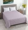 Lavender Floral 400 TC Cotton Superking Size Flat Bedsheet With 2 Pillow Covers