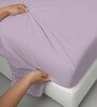 Lavender Frost Solid 400 TC Cotton King Sized Bedsheet with 2 Pillow Covers