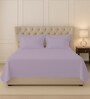 Lavender Frost Solid 400 TC Cotton King Sized Bedsheet with 2 Pillow Covers
