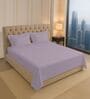 Lavender Frost Solid 400 TC Cotton King Sized Bedsheet with 2 Pillow Covers