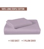 Lavender Frost Solid 400 TC Cotton Single Sized Bedsheet with 1 Pillow Cover