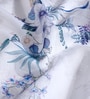 Lavender Polyester Floral 7ft Sheer Eyelet Door Curtain