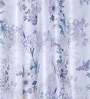 Lavender Polyester Floral 7ft Sheer Eyelet Door Curtain