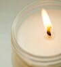 Lavender Square White Glass Scented Jar Candle