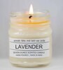 Lavender Square White Glass Scented Jar Candle