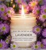 Lavender Square White Glass Scented Jar Candle