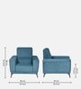 Lavish Fabric 1 Seater Sofa In Blue Colour