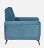 Lavish Fabric 1 Seater Sofa In Blue Colour