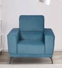 Lavish Fabric 1 Seater Sofa In Blue Colour