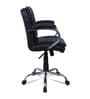 Lavish Medium Back Office Desk Chair In Black Colour