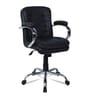 Lavish Medium Back Office Desk Chair In Black Colour