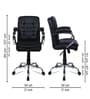 Lavish Medium Back Office Desk Chair In Black Colour
