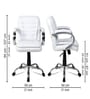 Lavish Medium Back Office Desk Chair In White Colour