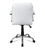 Lavish Medium Back Office Desk Chair In White Colour