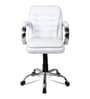 Lavish Medium Back Office Desk Chair In White Colour