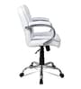 Lavish Medium Back Office Desk Chair In White Colour