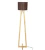 Brown Iron & Jute Floor Lamp