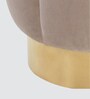 Lax Velvet Pouff Beige Colour