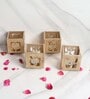 Laxmi Ganesh Etching Votive Set of 4