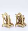 Laxmi Ganesh Gold Brass Idols