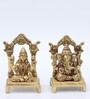 Laxmi Ganesh Gold Brass Idols