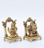 Laxmi Ganesh Gold Brass Idols