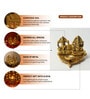(1Pc) Gold Metal Laxmi Ganesh Decorative God Statue For Home & Pooja Room
