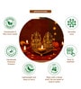 (1Pc) Gold Metal Laxmi Ganesh Decorative God Statue For Home & Pooja Room