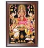 Laxmi Ganesh Saraswati Multicolour MDF Framed Wall Painting
