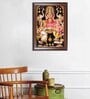 Laxmi Ganesh Saraswati Multicolour MDF Framed Wall Painting