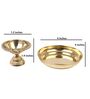 Laxmi Kuber Golden Brass  Plate with Diya