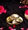 Laxmi Kuber Golden Brass  Plate with Diya
