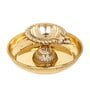 Laxmi Kuber Golden Brass  Plate with Diya