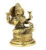 Laxmi Sitting Gold Brass Idol