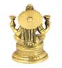 Laxmi Sitting Gold Brass Idol