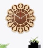 Layla Engineered Wood Natural Wall Clock