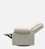 Laze 2.0 1 Seater Manual Recliner Sofa In Suede Fabric Beige Color