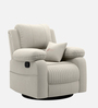 Laze 2.0 1 Seater Manual Recliner Sofa In Suede Fabric Beige Color