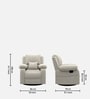 Laze 2.0 1 Seater Manual Recliner Sofa In Suede Fabric Beige Color