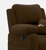 Laze 2.0 1 Seater Manual Recliner Sofa In Suede Fabric Brown Color