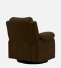 Laze 2.0 1 Seater Manual Recliner Sofa In Suede Fabric Brown Color