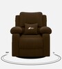 Laze 2.0 1 Seater Manual Recliner Sofa In Suede Fabric Brown Color