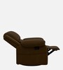 Laze 2.0 1 Seater Manual Recliner Sofa In Suede Fabric Brown Color
