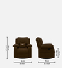 Laze 2.0 1 Seater Manual Recliner Sofa In Suede Fabric Brown Color