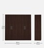 Lazel 4 Door Wardrobe in Wenge Finish